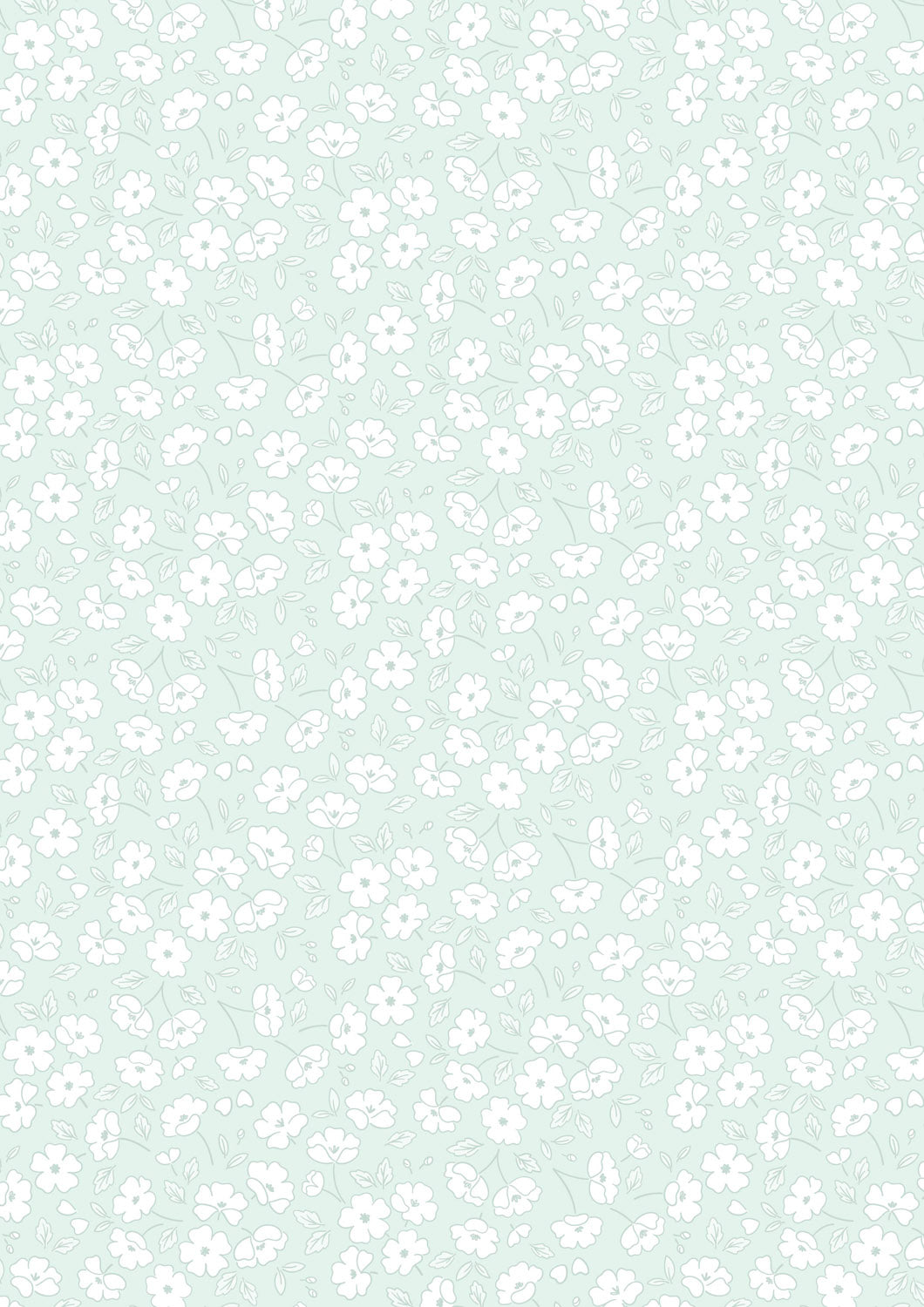 Dear Spring  - Blossom by Blossom Pale Turquoise - by Cassandra Connolly for Lewis & Irene - by Length & Fat Quarter