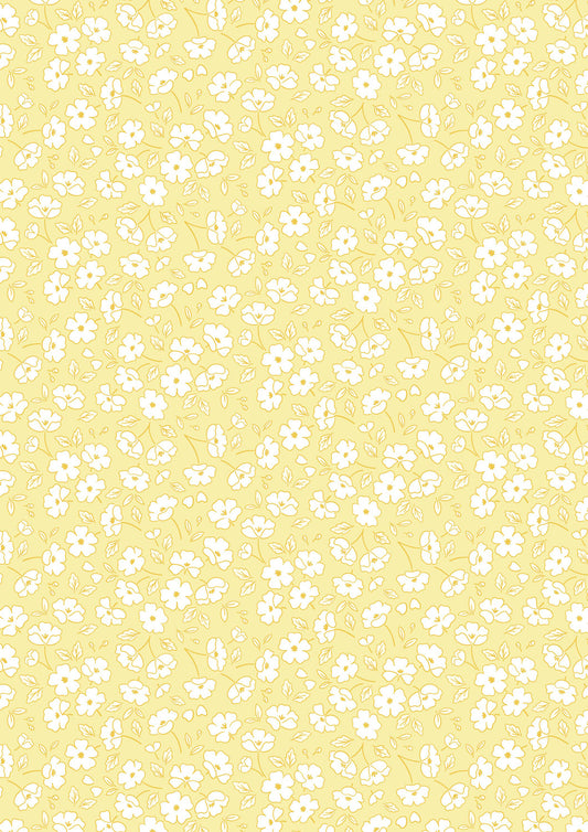 Pre-Order - Available end of January - Dear Spring  - Blossom by Blossom Light Yellow - by Cassandra Connolly for Lewis & Irene - by Length & Fat Quarter