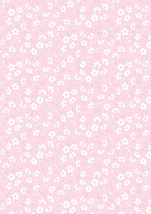 Pre-Order - Available end of January - Dear Spring  - Blossom by Blossom Pastel Pink - by Cassandra Connolly for Lewis & Irene - by Length & Fat Quarter