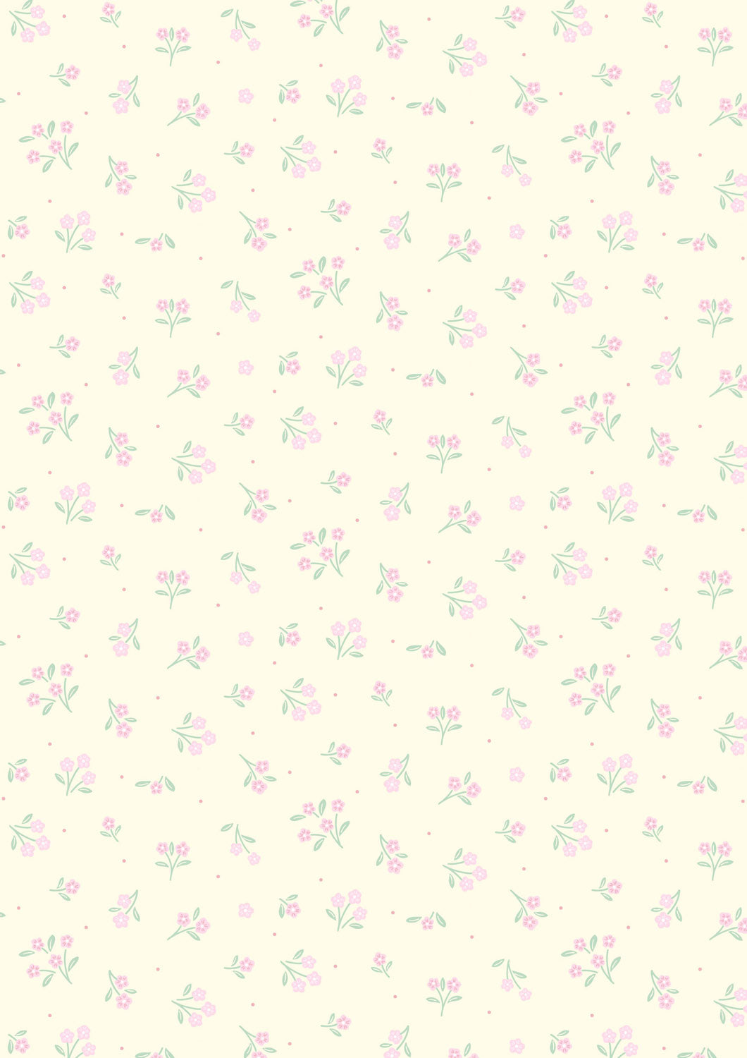 Dear Spring  - Ditsy Dance Dark Cream - by Cassandra Connolly for Lewis & Irene - by Length & Fat Quarter