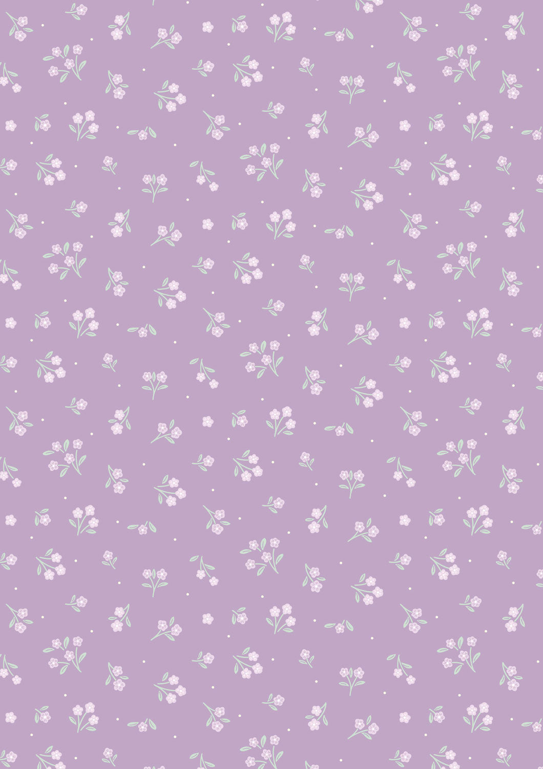 Dear Spring  - Ditsy Dance Purple - by Cassandra Connolly for Lewis & Irene - by Length & Fat Quarter
