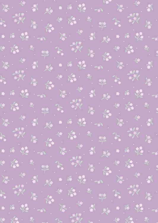 Pre-Order - Available end of January - Dear Spring  - Ditsy Dance Purple - by Cassandra Connolly for Lewis & Irene - by Length & Fat Quarter
