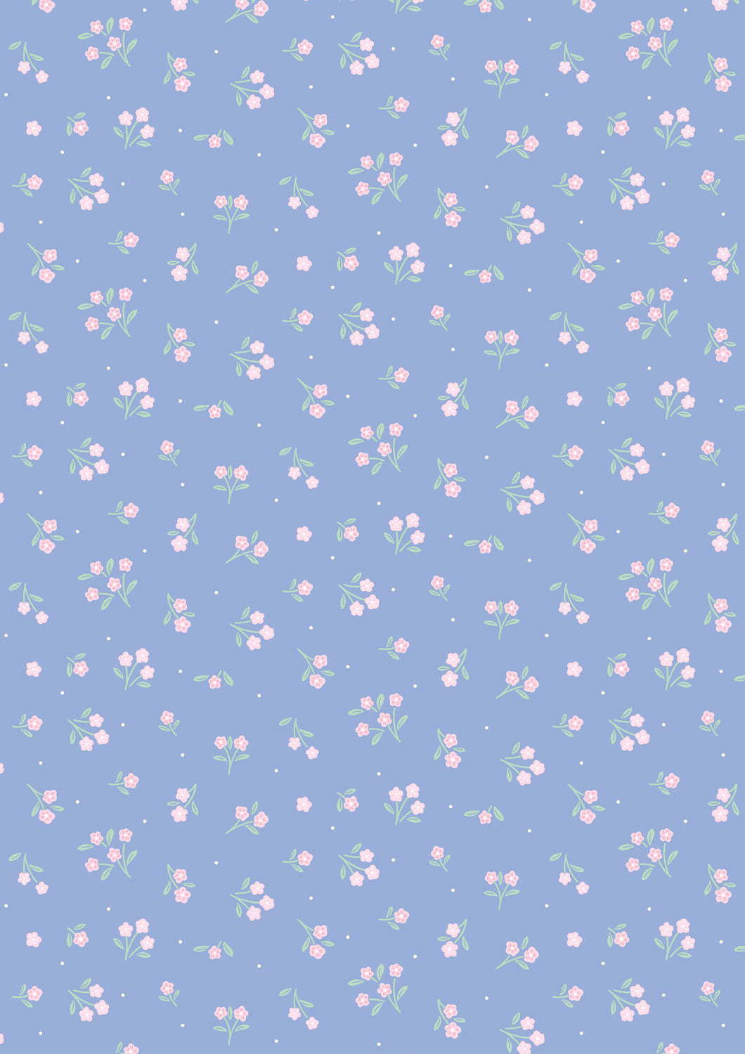 Pre-Order - Available end of January - Dear Spring  - Dusky Mid Blue - by Cassandra Connolly for Lewis & Irene - by Length & Fat Quarter