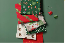 PRE-ORDER - Snowflake hedgehog on night time (with gold metallic) - Christmas in Bluebell Wood Fabric collection for Lewis & Irene - AVAILABLE END OF JUNE APPROX.