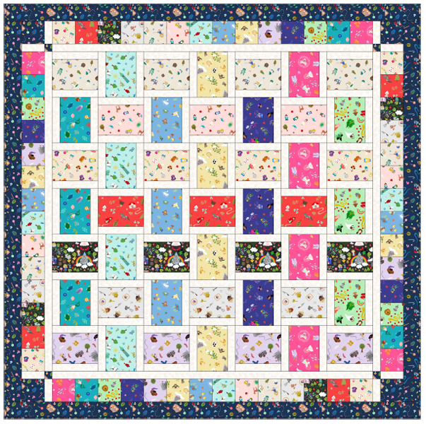 Fairytales - Quilt Top from Small Things Fabric Collection - Designed by Sally Abblett for Lewis & Irene by Length & Fat