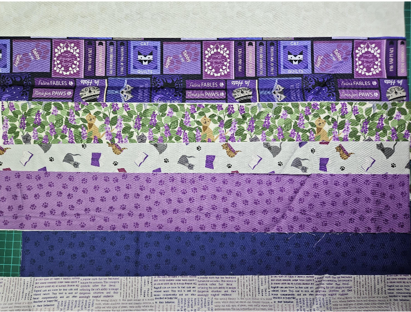 Bag Kit with The Purrfect Book Club fabrics by Lewis & Irene