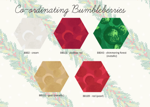 PRE-ORDER - Snowflake hedgehog on night time (with gold metallic) - Christmas in Bluebell Wood Fabric collection for Lewis & Irene - AVAILABLE END OF JUNE APPROX.