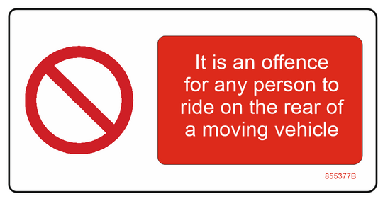 It's an Offence RCV HGV Stickers / Signs on White Vinyl for Bumpers of vehicles