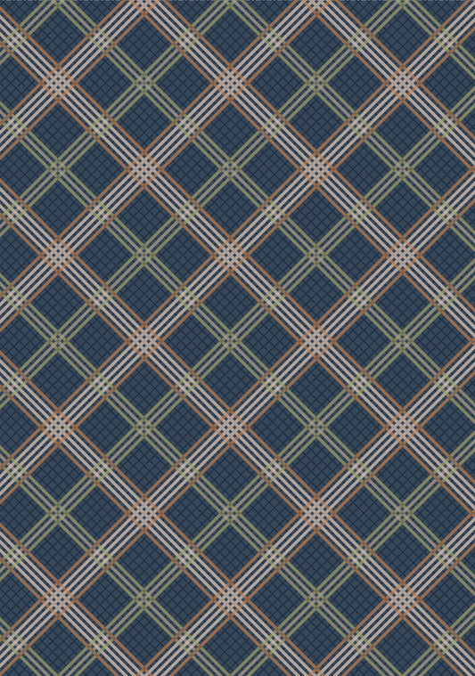 Loch Lewis blue check - Loch Lewis Flannel by Length & Fat Quarters - by Lewis & Irene