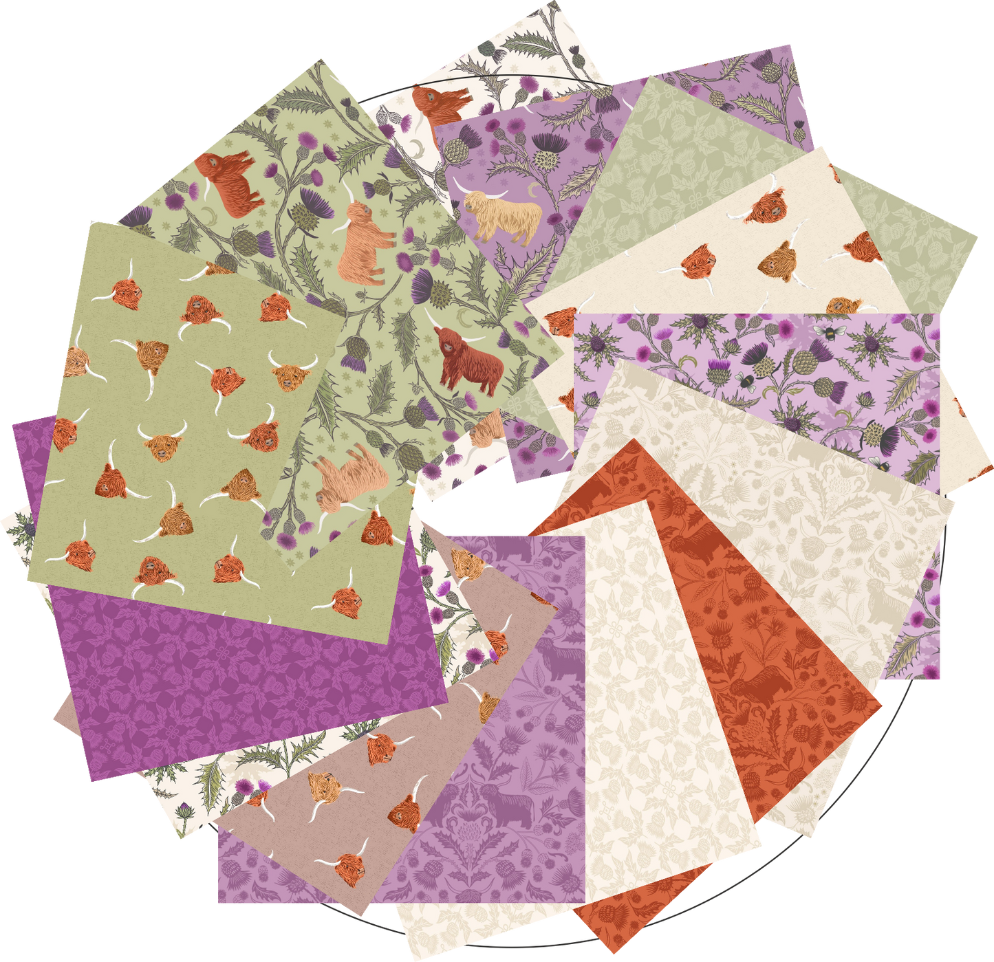 Fat Quarter Bundles & per FQ Unit - Highlands Fabrics Collection by Lewis & Irene