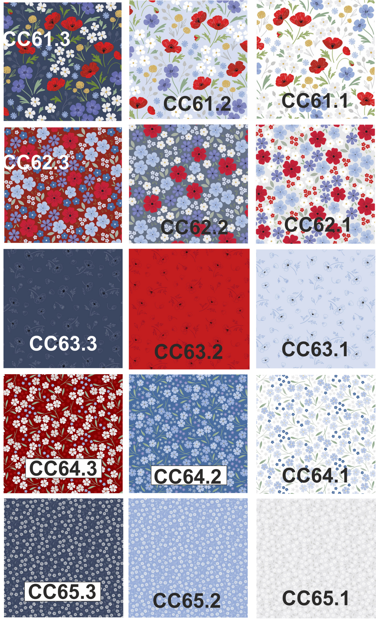 Forever Blooms  - Floral Palette Claret - by Cassandra Connolly for Lewis & Irene - by Length & Fat Quarter