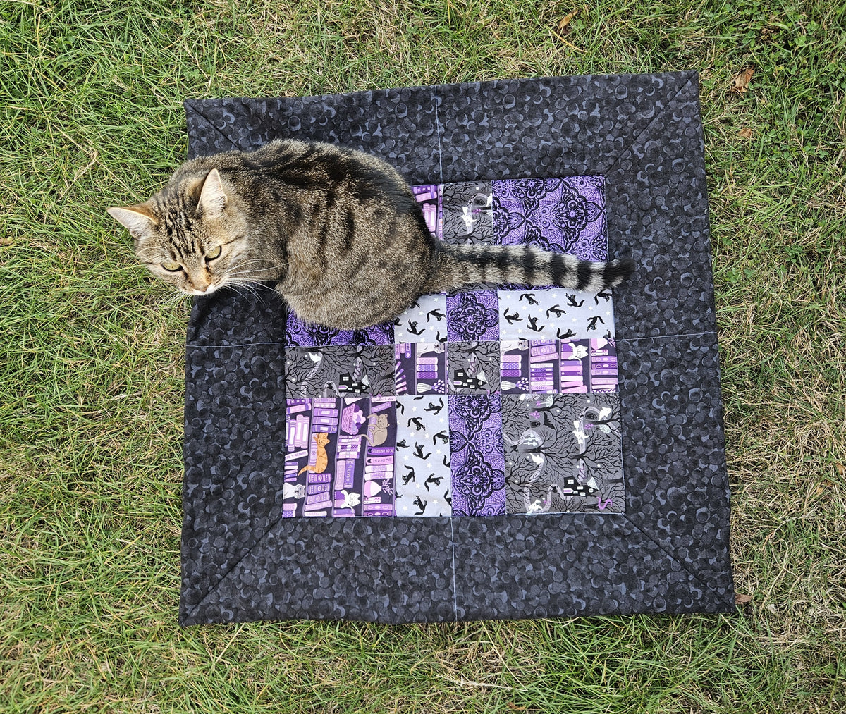 Pet - Baby Quilt Kit - Halloween & Cats. All included. Size 27.5" X 27.5"