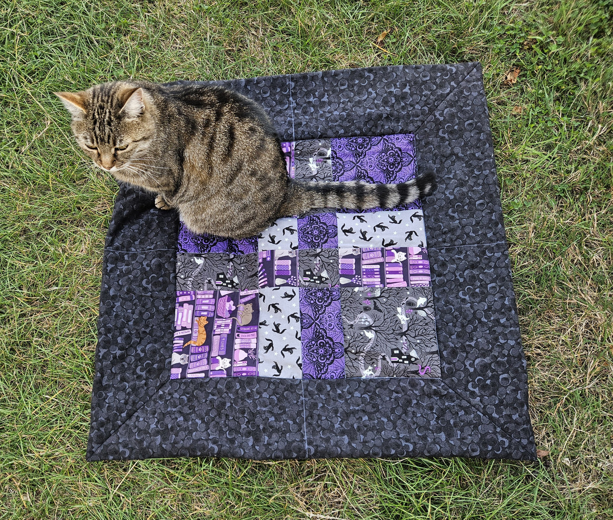 Pet - Baby Quilt Kit - Halloween & Cats. All included. Size 27.5" X 27.5"