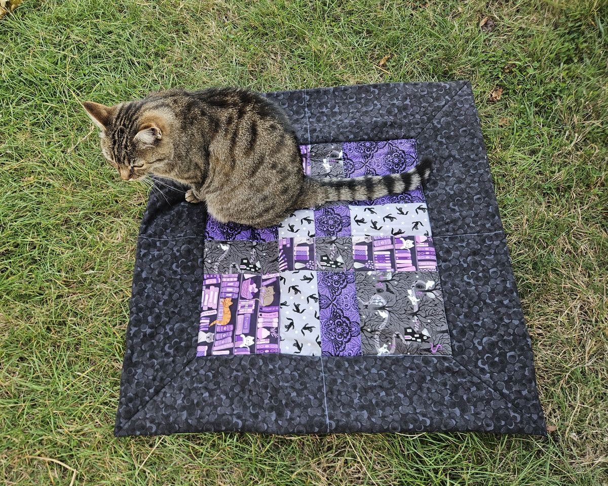 Pet - Baby Quilt Kit - Halloween & Cats. All included. Size 27.5" X 27.5"