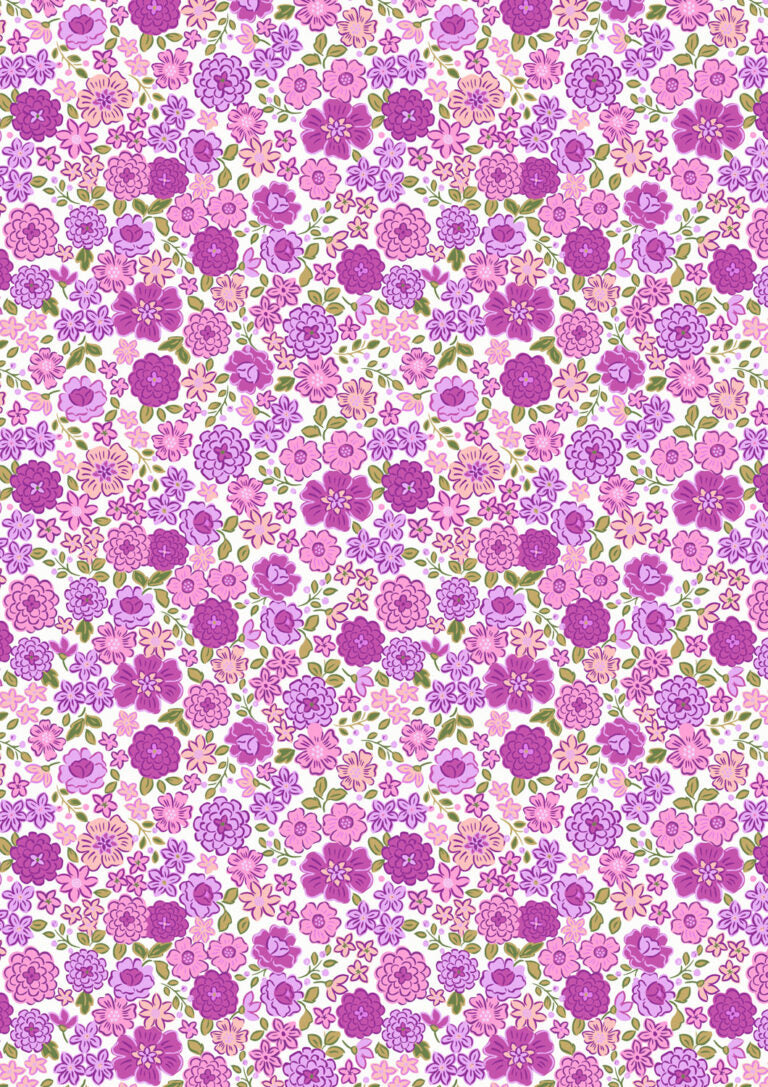 Boho blooms pretty purples - Boho Blooms by Lewis & Irene - by Length & Fat Quarter