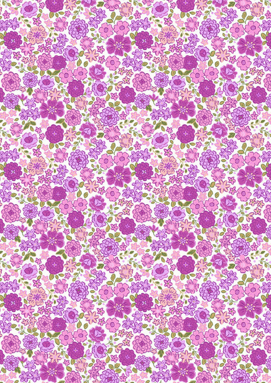 Boho blooms pretty purples - Boho Blooms by Lewis & Irene - by Length & Fat Quarter