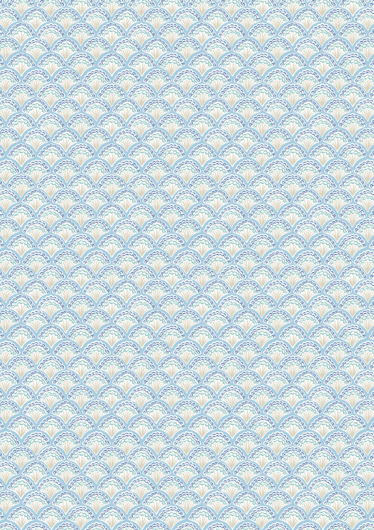 Seas the Day - Fancy shells blue - Fabric Collection by Lewis & Irene by Length & Fat Quarter