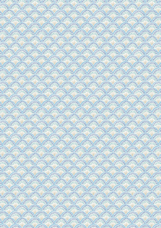 Seas the Day - Fancy shells blue - Fabric Collection by Lewis & Irene by Length & Fat Quarter