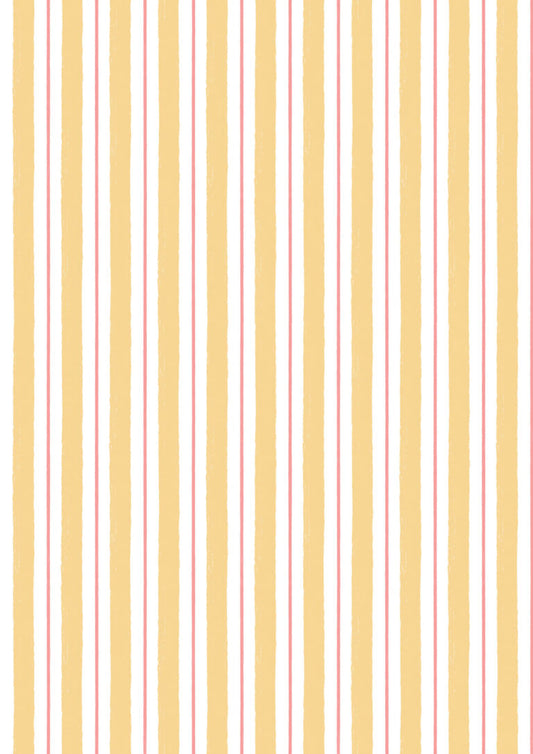 Seas the Day - Seas the Day stripe lemon  - Fabric Collection by Lewis & Irene by Length & Fat Quarter