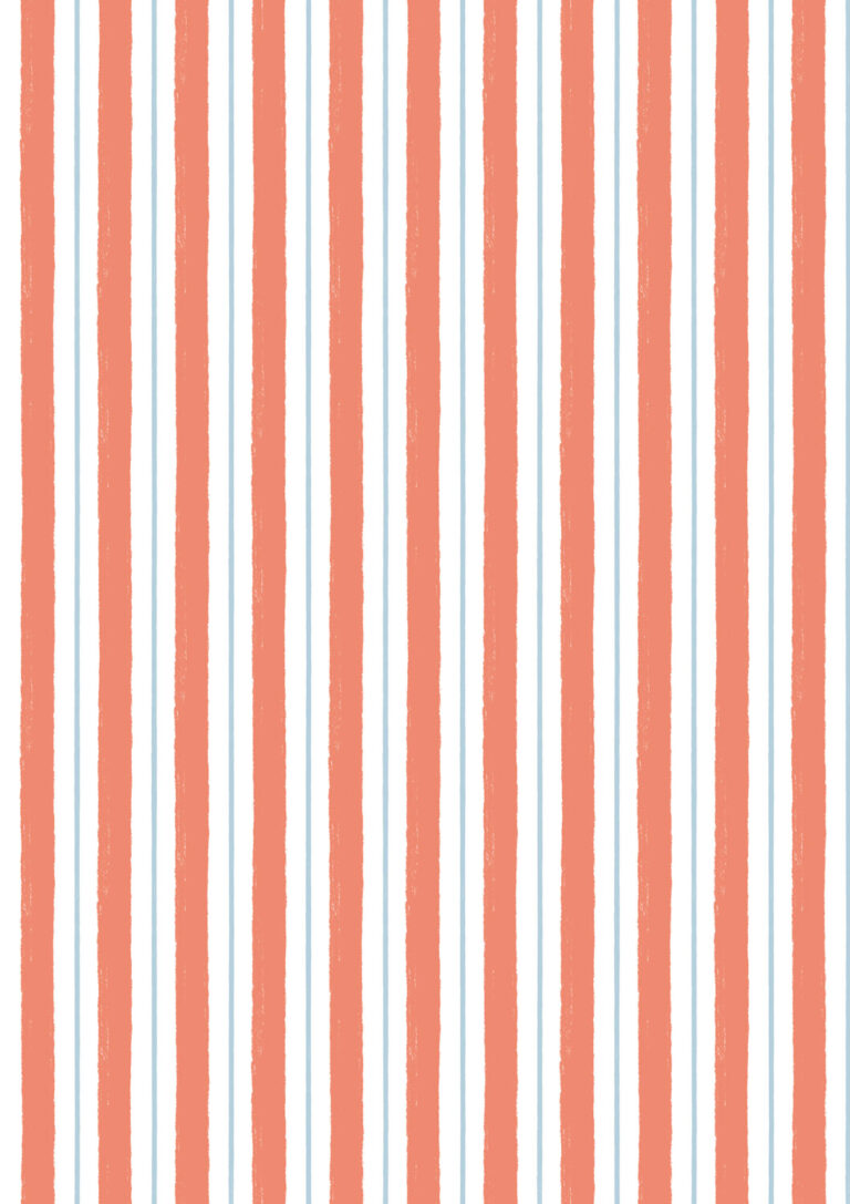 Seas the Day - Seas the Day stripe coral red  - Fabric Collection by Lewis & Irene by Length & Fat Quarter