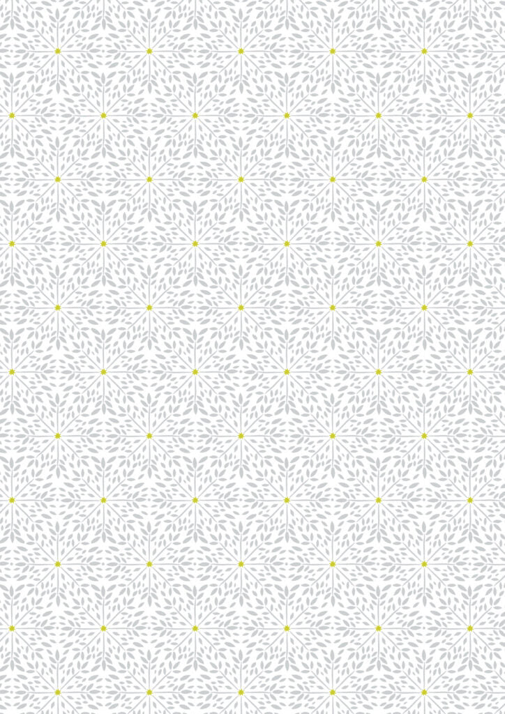 Winter star grey on white (with gold metallic) Fabric Collection by Lewis & Irene