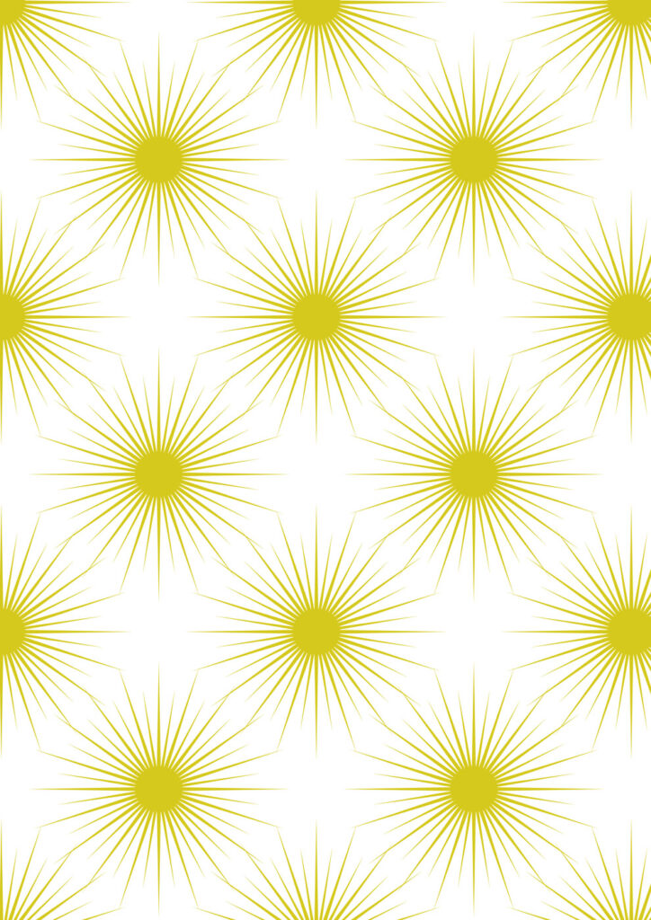 Solstice sun on white (with gold metallic) Fabric Collection by Lewis & Irene