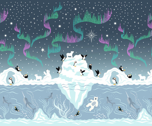 Where the sky dances double edge border (with pearl) Collection by Lewis & Irene