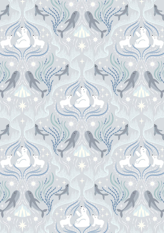 Where the sky dances on silver ice (with pearl) Collection by Lewis & Irene
