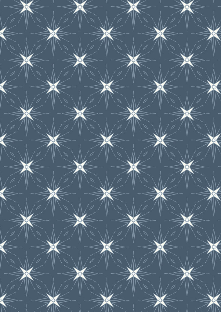North star on dark blue (with pearl) Collection by Lewis & Irene