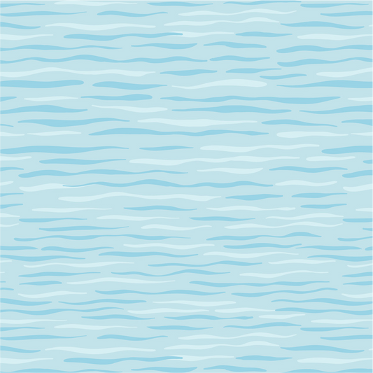 Light Blue Waves Fabrics - Puffin Rock Collection by Lewis & Irene - Available Now