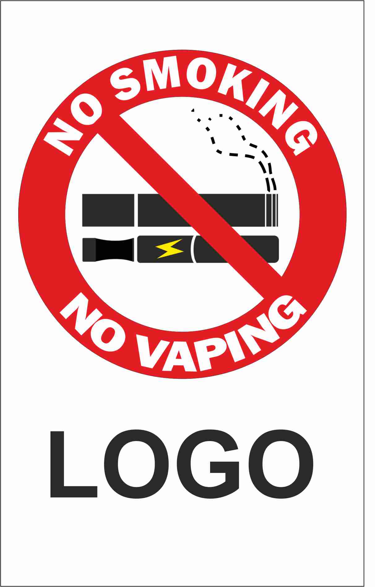 O'Licence Disc Holders for HGV Commercial Vehicles with No Smoking - No Vaping Sign (10 X 16 cm)