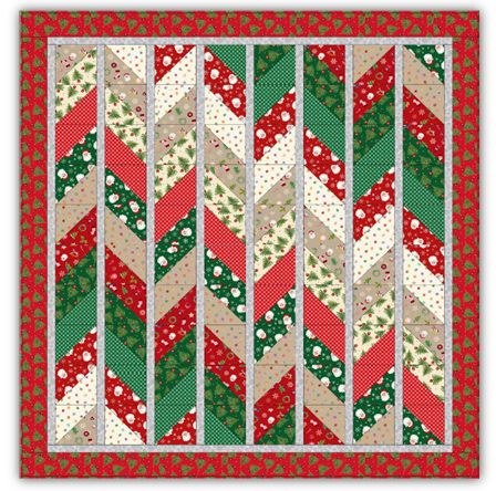 Oh Christmas Tree Quilt Throw Kit 1 designed by Sally Ablett for Lewis & Irene. Size 55" x 58"