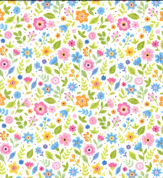Wild Flowers - Brushed Cotton - Digital Prints by John Louden - Rose & Hubble
