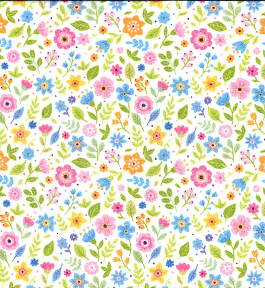 Wild Flowers - Brushed Cotton - Digital Prints by John Louden - Rose & Hubble