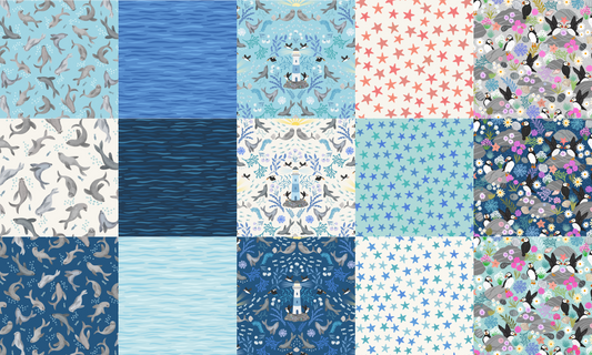 Fat Quarter Bundle - 15 pieces  - Puffin Rock Collection by Lewis & Irene - Available now