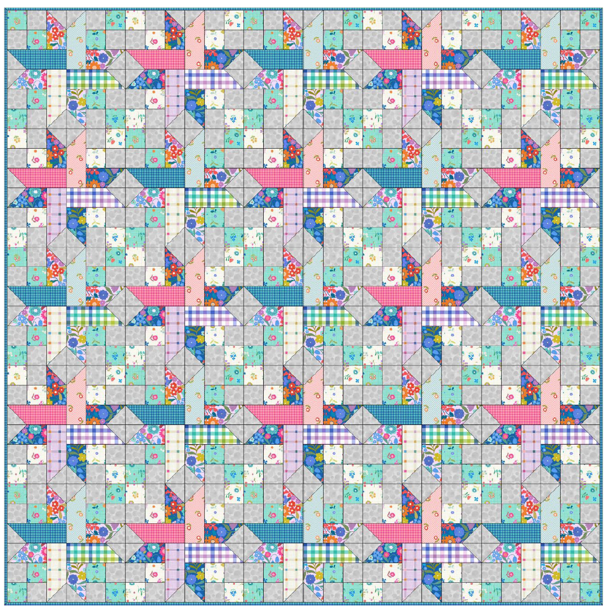 PRE-ORDER Patchwork Joy fabric by Lewis & Irene - DUE END OCTOBER