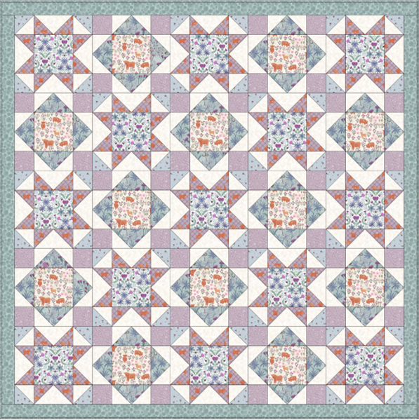Quilt 1 A Celtic Summer designed by Sally Ablett Design for Lewis & Irene. Size 64" x 64"