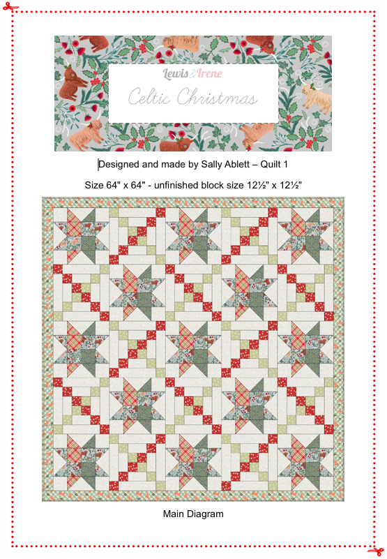 Quilt Kit 1- Celtic Christmas designed by Sally Ablett for Lewis & Irene
