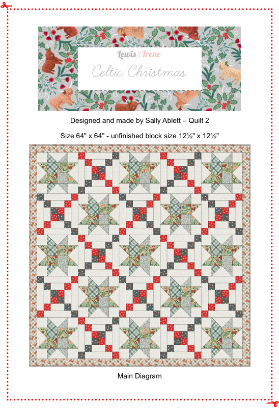 Quilt Kit 2 - Celtic Christmas designed by Sally Ablett for Lewis & Irene