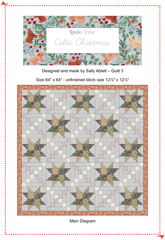 Quilt Kit 3 - Celtic Christmas designed by Sally Ablett for Lewis & Irene