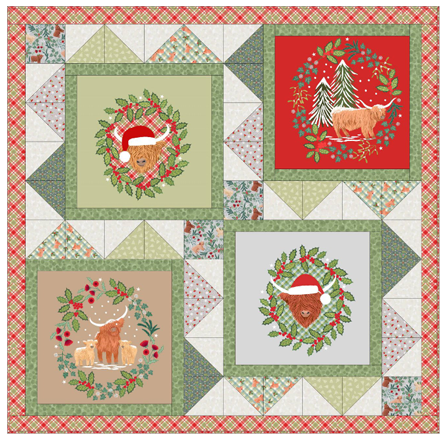 Quilt Kit Panel - Celtic Christmas designed by Sally Ablett for Lewis & Irene