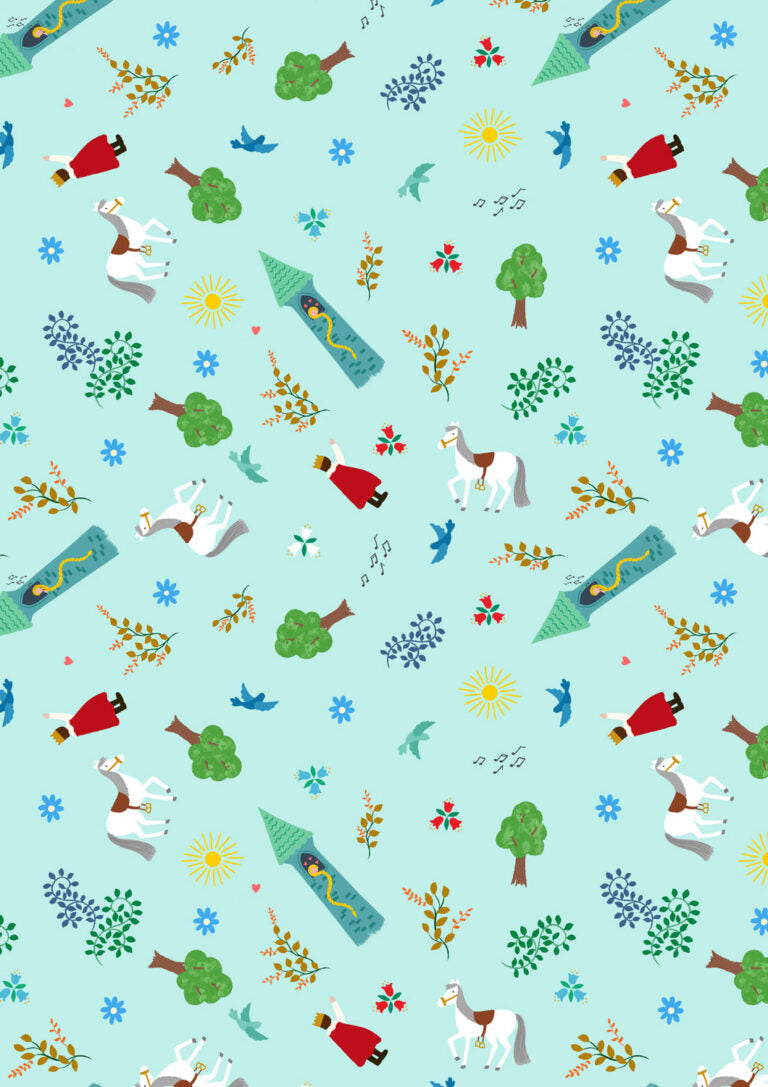 Fairytales - Rapunzel - from Small Things Fabric Collection by Lewis & Irene by Length & Fat