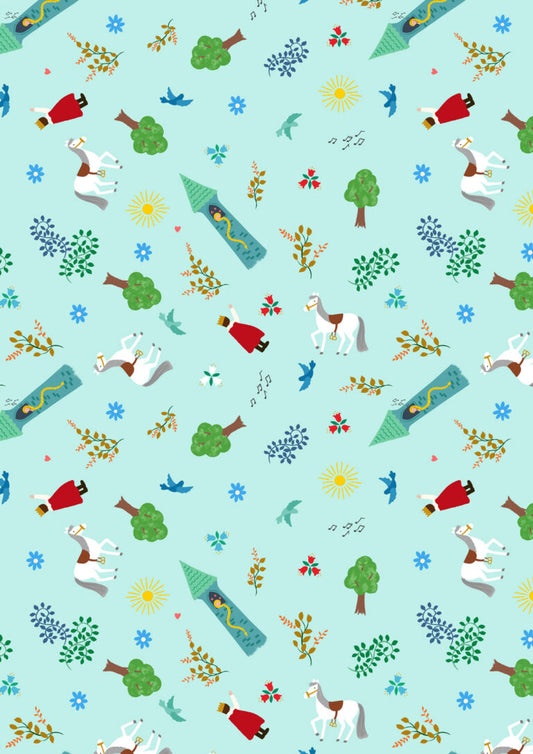 Fairytales - Rapunzel - from Small Things Fabric Collection by Lewis & Irene by Length & Fat
