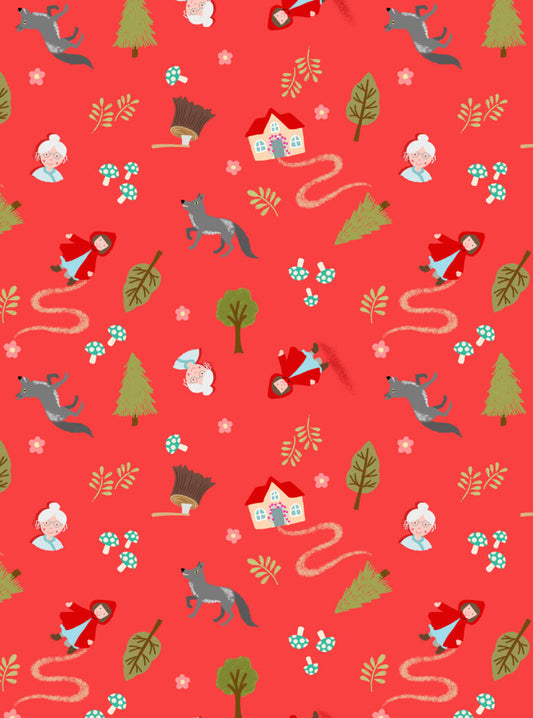 Fairytales - Red Riding Hood - from Small Things Fabric Collection by Lewis & Irene by Length & Fat