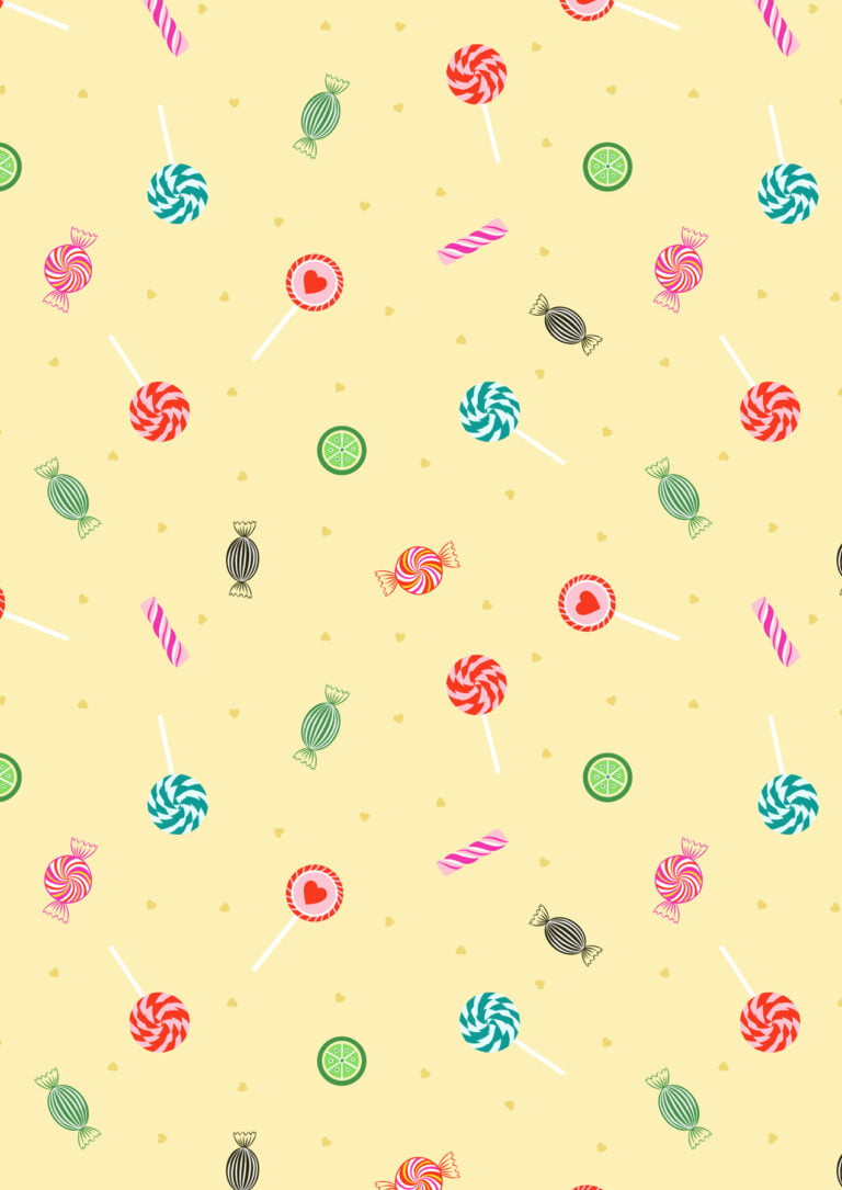 Small Things Sweet - Sweets on pale yellow fabric collection by Lewis & Irene by Length & Fat Quarter