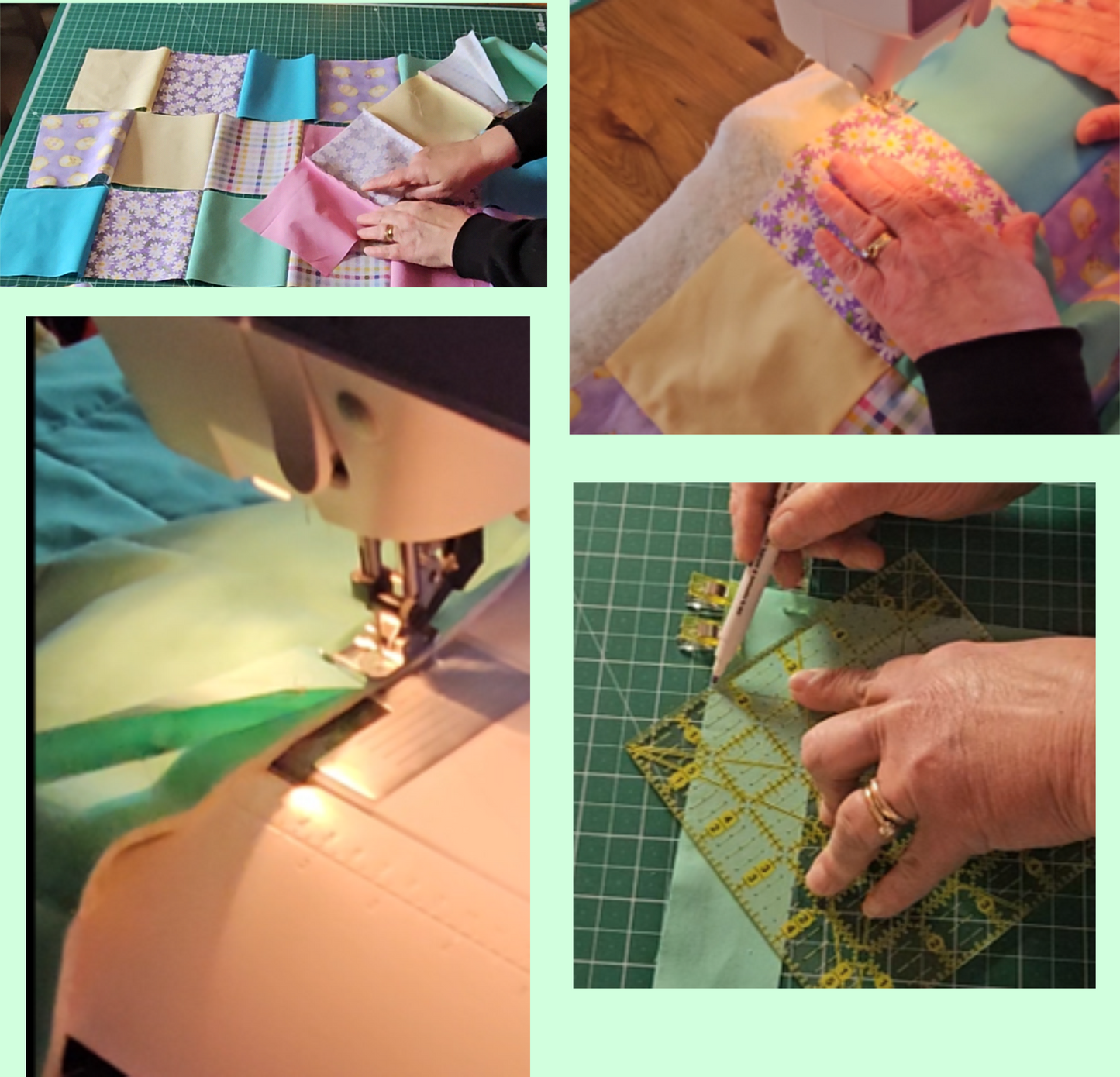 Pre-Cuts Kits for a Blanket / Throw / Quilt. Top quilt or Full Kit.  Chicks and daisies on print fabrics for the baby, toddler, adults, camping.