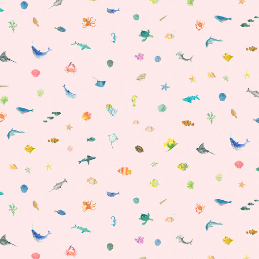 Sea Treasures - Shell - by Wee Blue Bell Fabric Collection - Lewis & Irene - by the length & Fat Quarter