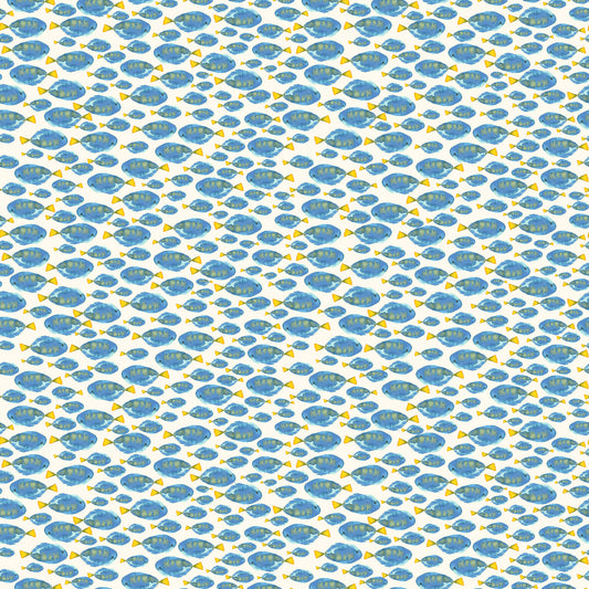 Shoal of Fishes - Pacific - by Wee Blue Bell Fabric Collection - Lewis & Irene - by the length & Fat Quarter