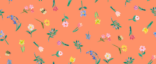 Flower Market by Wee Blue Bell - Posy - Marigold by Lewis & Irene - by Length & Fat Quarter