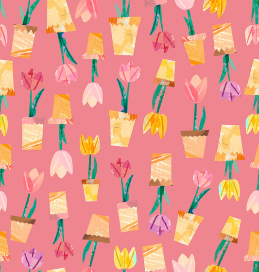Flower Market by Wee Blue Bell - Flower Baskets - Honey by Lewis & Irene - by Length & Fat Quarter